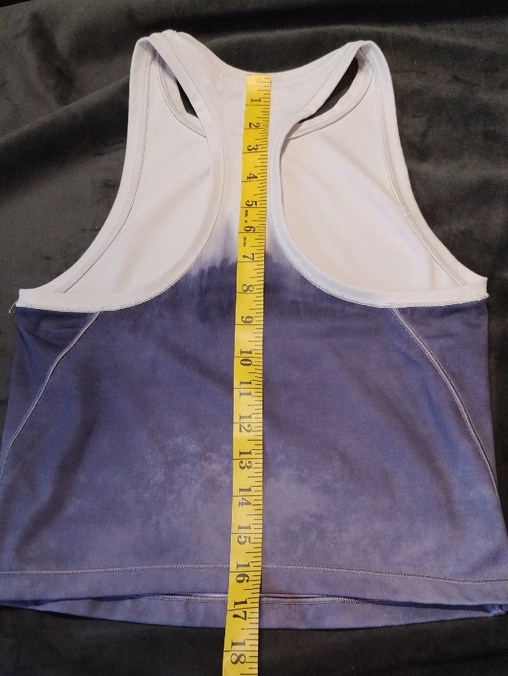 Athleta White Ombre Racerback Crop Workout/Sports Tank - XS - Picture 7 of 7